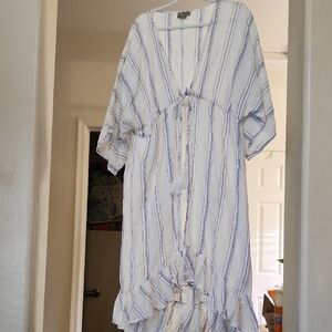 ASOS White and Blue Striped Top